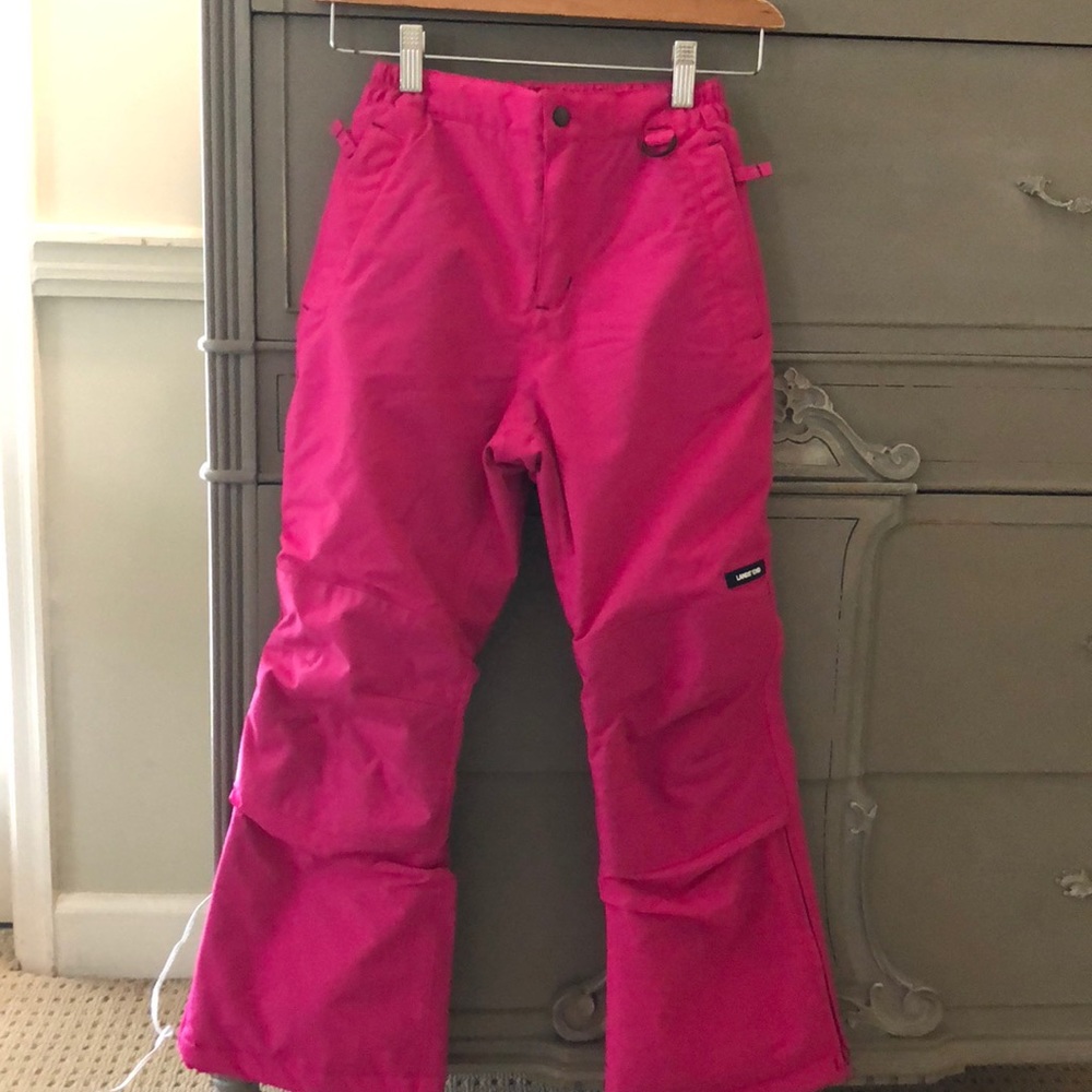 Hot pink girls Lands’ End ski pants